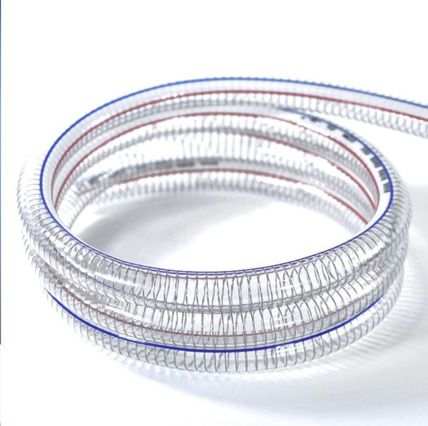 PVC transparent steel wire spiral reinforced hose thickened antifreeze plastic water pipe negative pressure vacuum suction pipe