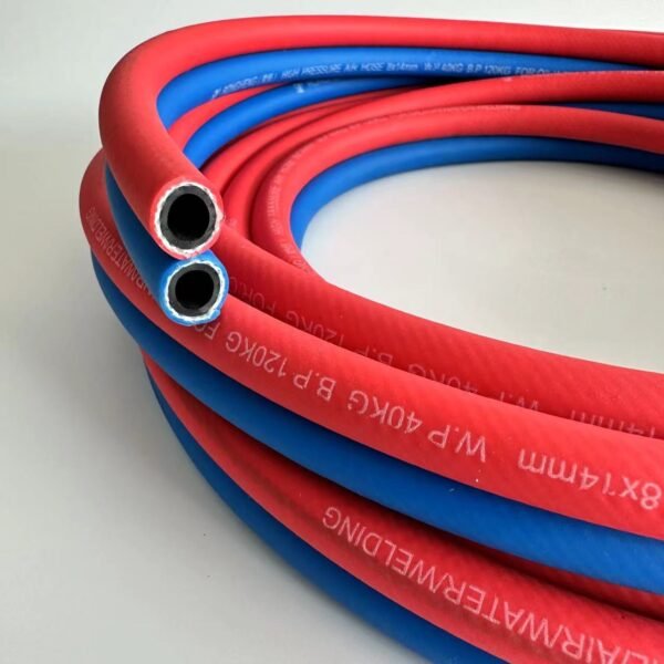 The cheapest 8mm high-pressure oxygen acetylene pipe in China wear-resistant rubber welding and cutting industrial pipe - 图片 2