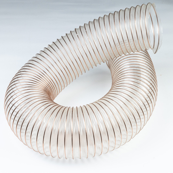 PU steel wire telescopic hose woodworking vacuum cleaner wear-resistant transparent hose PU polyurethane steel wire hose - 图片 6