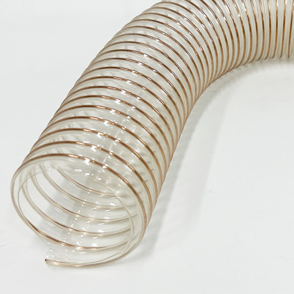 PU steel wire telescopic hose woodworking vacuum cleaner wear-resistant transparent hose PU polyurethane steel wire hose