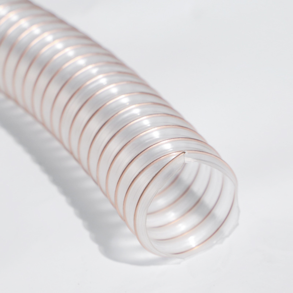 PU steel wire telescopic hose woodworking vacuum cleaner wear-resistant transparent hose PU polyurethane steel wire hose - 图片 2