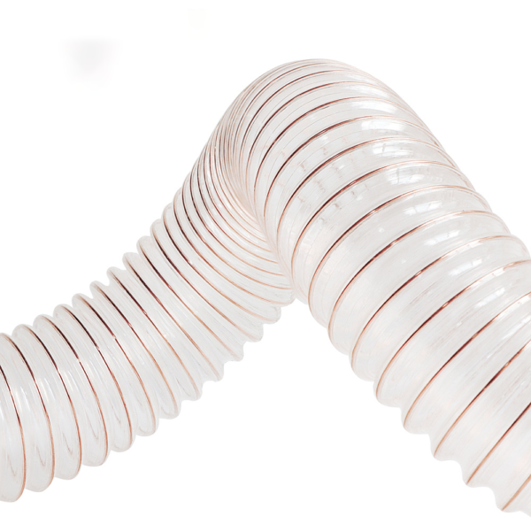 PU steel wire telescopic hose woodworking vacuum cleaner wear-resistant transparent hose PU polyurethane steel wire hose - 图片 3