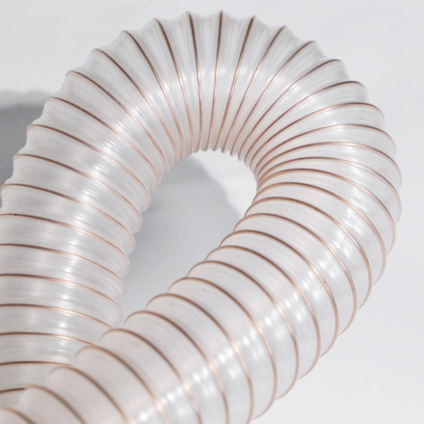 PU steel wire telescopic hose woodworking vacuum cleaner wear-resistant transparent hose PU polyurethane steel wire hose - 图片 4