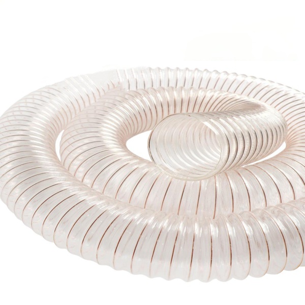 PU steel wire telescopic hose woodworking vacuum cleaner wear-resistant transparent hose PU polyurethane steel wire hose - 图片 5