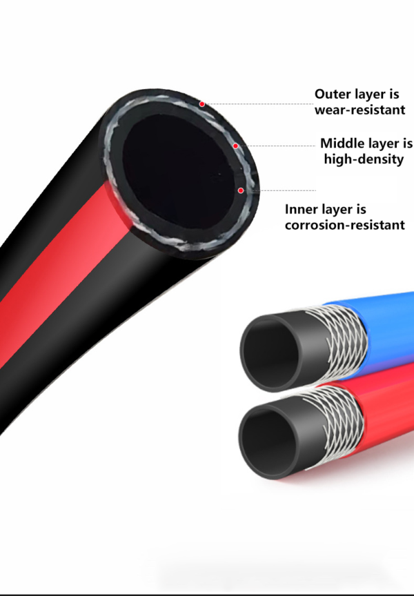 High pressure explosion-proof oxygen acetylene tube 8mm red and blue rubber tube welding and cutting industrial oxygen tube - 图片 5