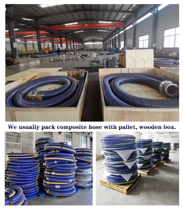 Oil suction and delivery discharge chemical delivery water fluid marine flexible composite hose made in China - Image 4