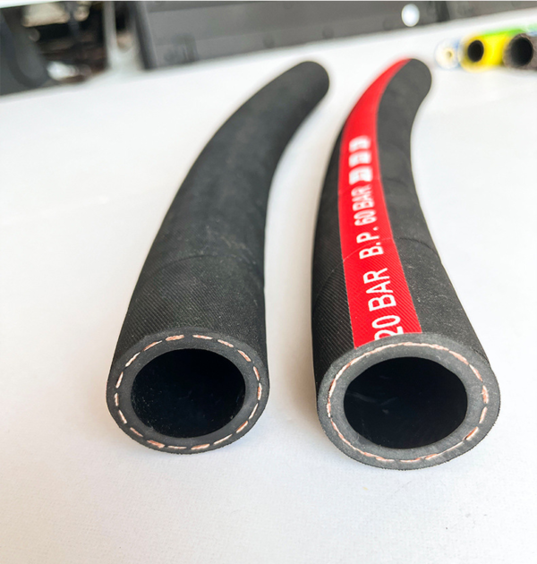 Flexible rubber hose 2 inch water delivery and drainage hose R6 R7 cotton braided hose